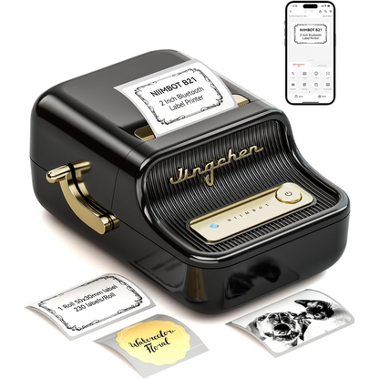 NIIMBOT B21 Label Maker Inkless Bluetooth Label Printer, 2 Inch Portable Label Machine for Small Bus