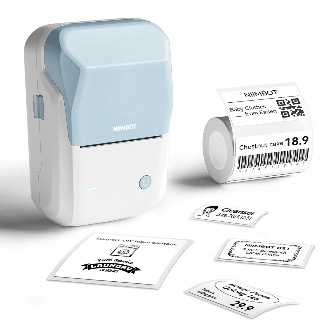 NIIMBOT B1 Label Maker with Tapes, 2 Inch Portable Thermal Label Printer for Home School Office Smal