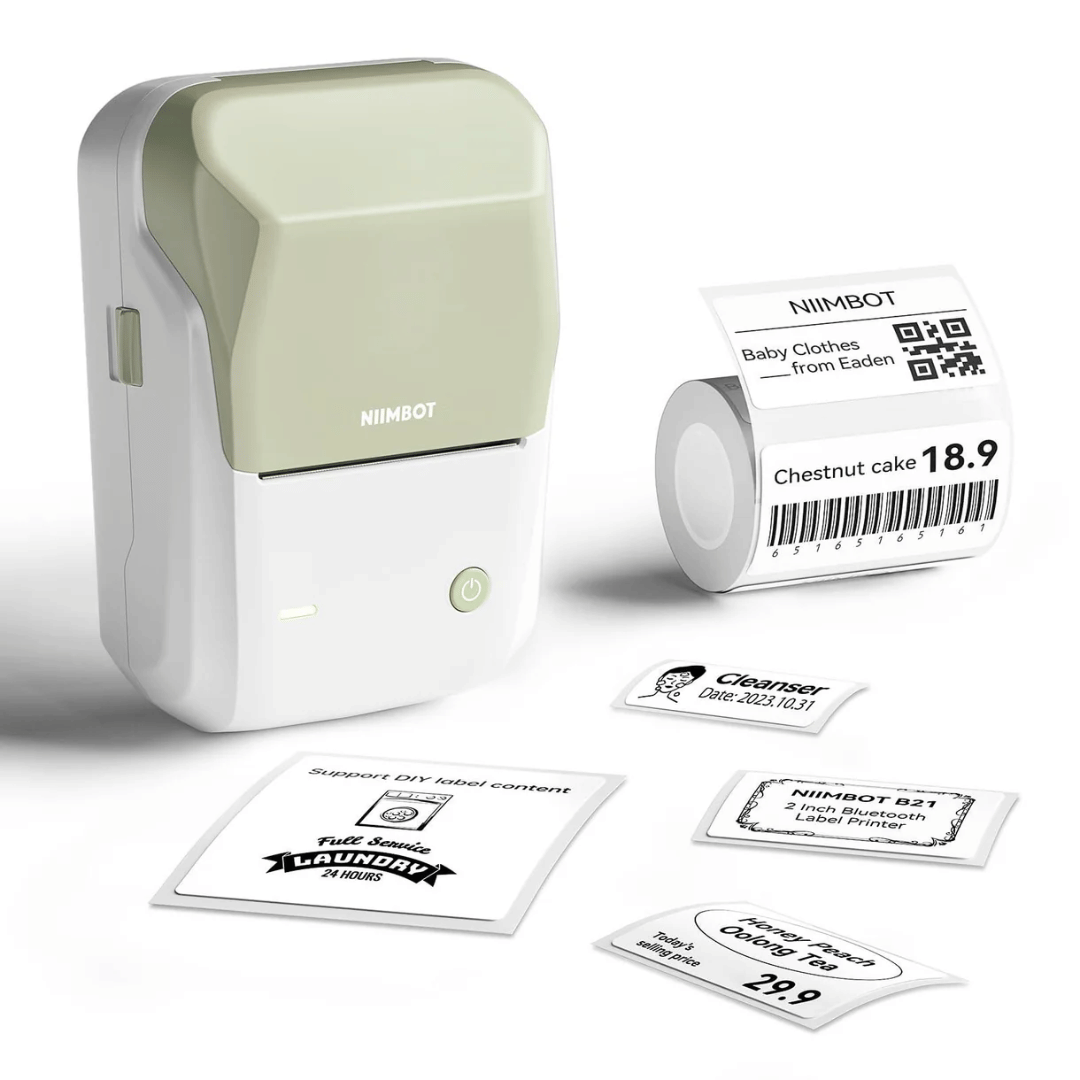 NIIMBOT B1 Label Maker with Tapes, 2 Inch Portable Thermal Label Printer for Home School Office Smal