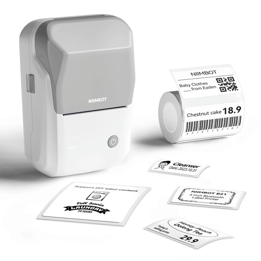 NIIMBOT B1 Label Maker with Tapes, 2 Inch Portable Thermal Label Printer for Home School Office Smal