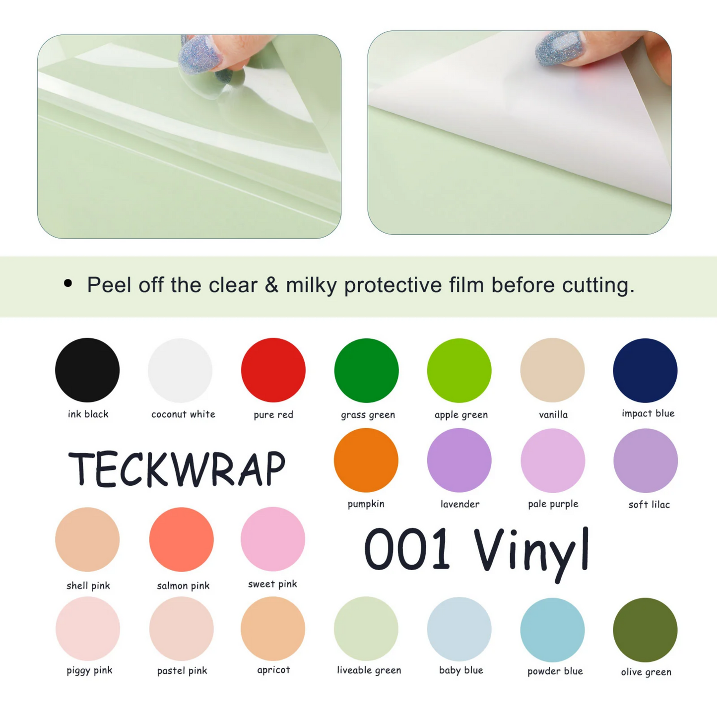 Teckwrap 001M Series Craft Vinyl (Matte)