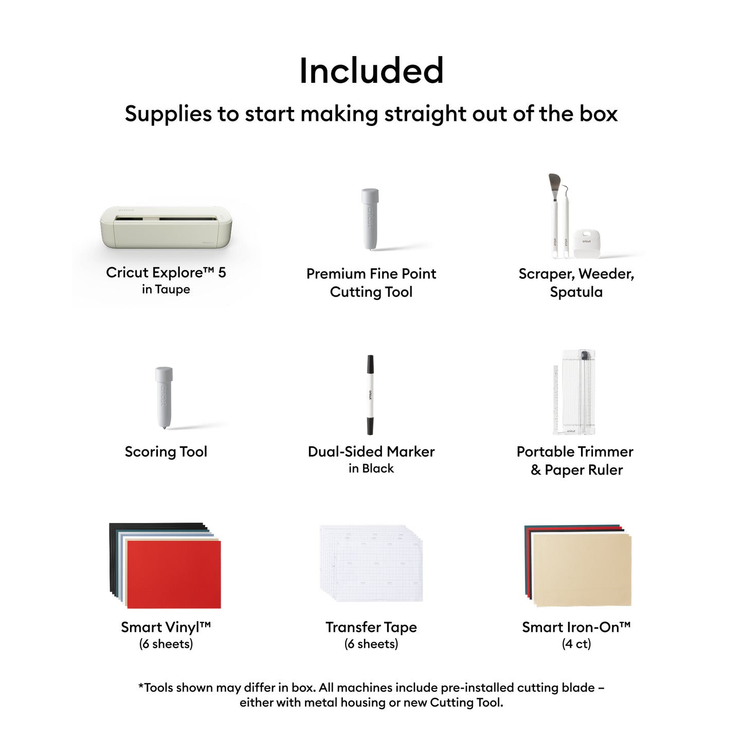 PRE ORDER Cricut Explore 5 CREAM | Essential Bundle with 2 Year Warranty