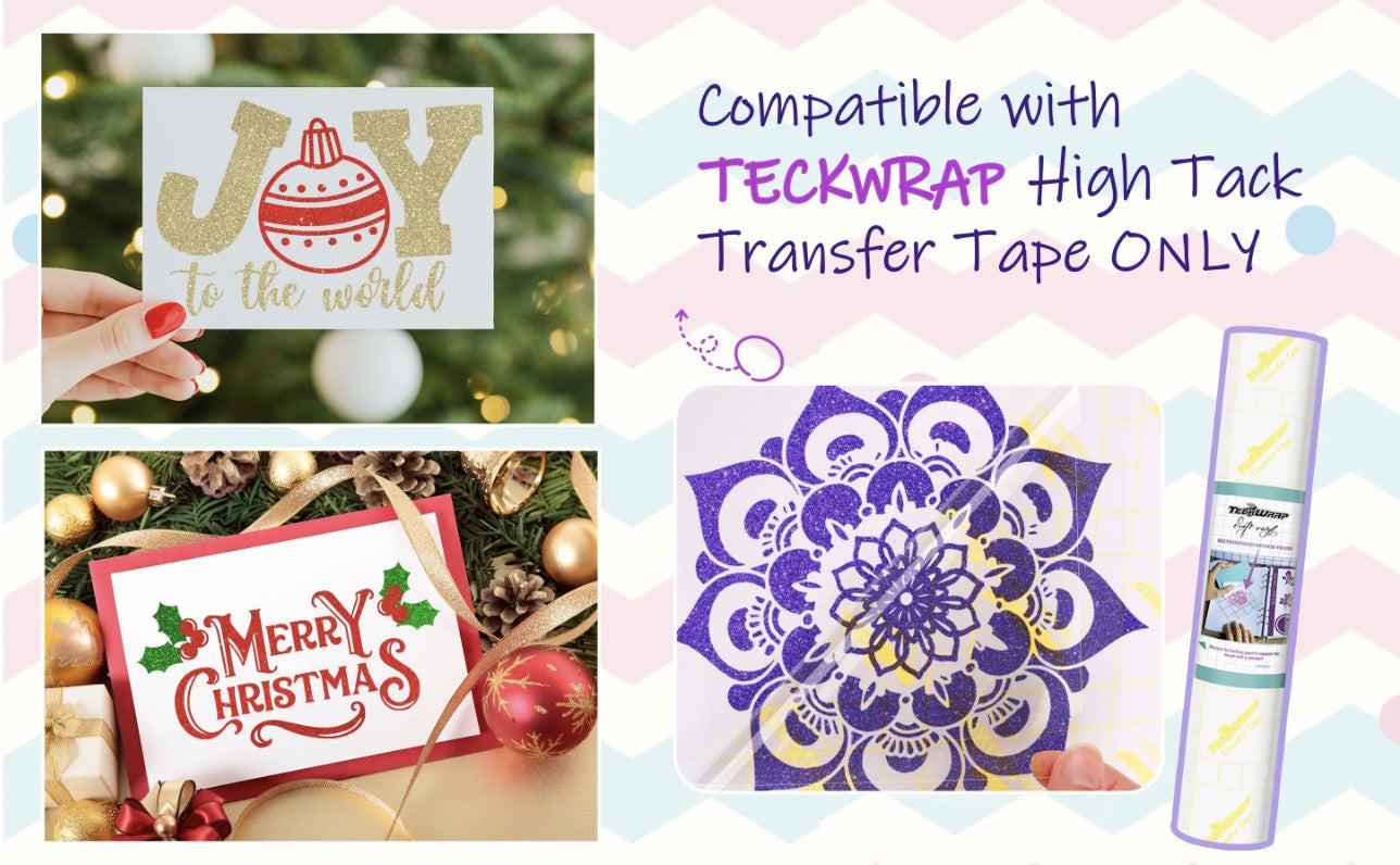 Teckwrap Glitter Adhesive Craft Vinyl 12x12