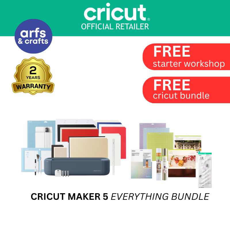 Cricut Maker 5 Smart Cutting Machine with Materials Bundle